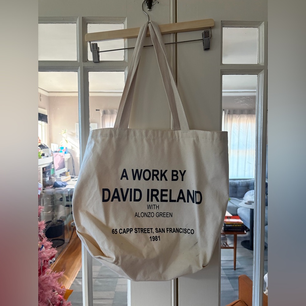 David Ireland Graphic Canvas Tote Bag 500 Capp Street